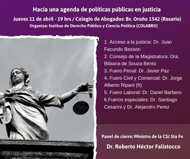 HACÍA UNA AGENDA DE POLÍTICAS PÚBLICAS EN JUSTICIA - 11/04/2019